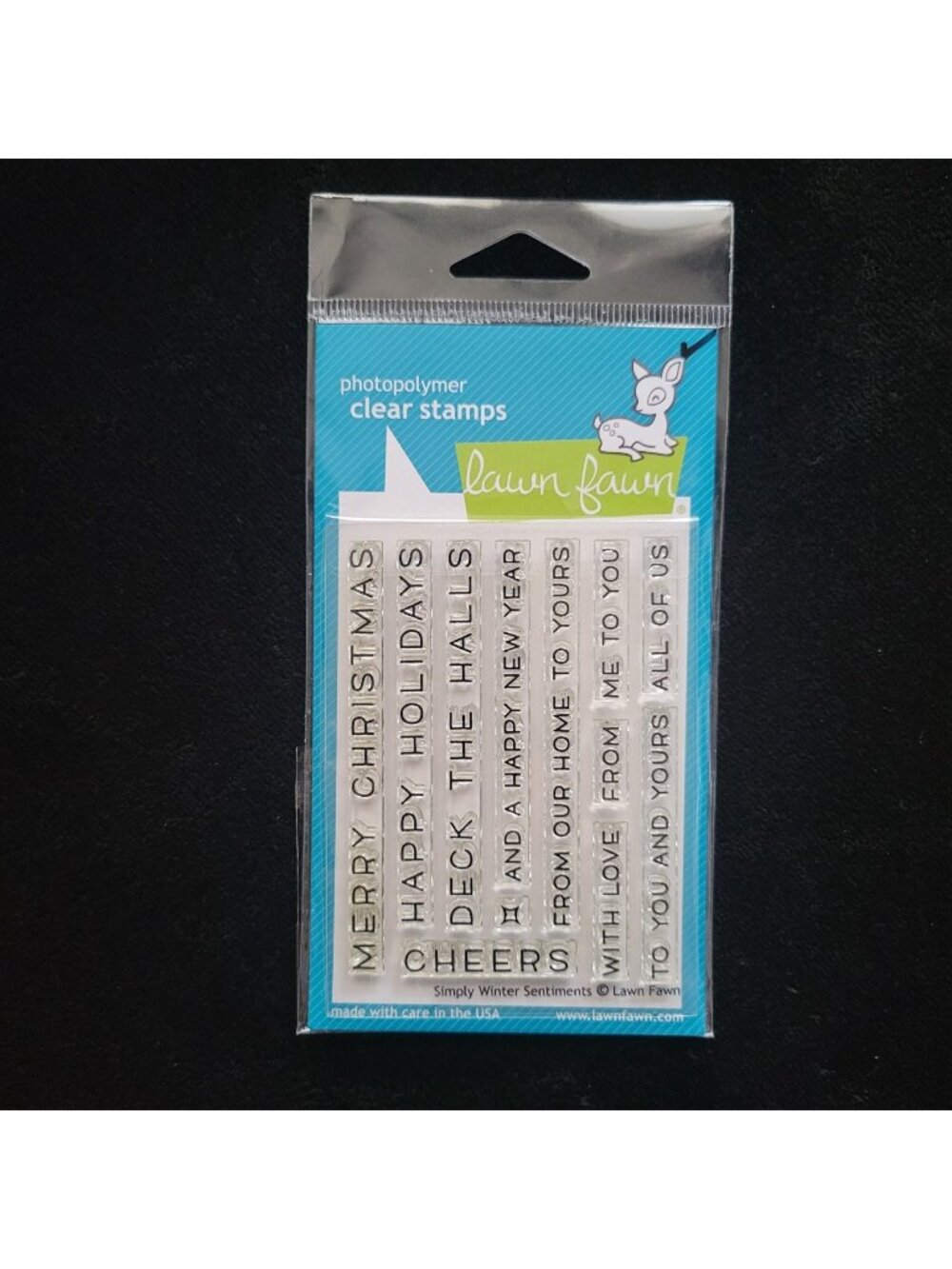 Lawn Fawn Simply Winter Sentiments Clear Stamp Set For Christmas Holiday Crafts